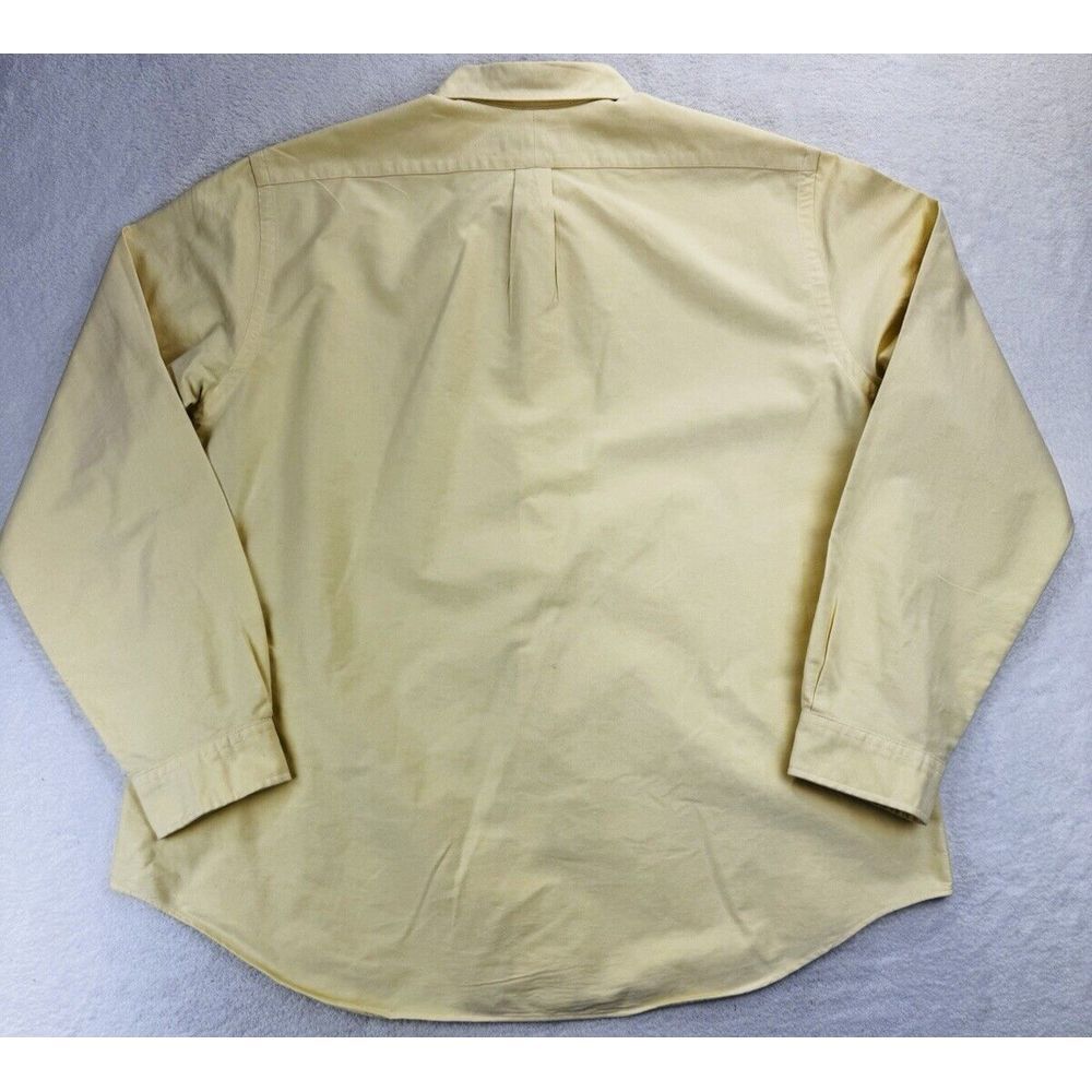 RALPH LAUREN Oxford Shirt Men 2XL Yellow  Button‎ Down LS Flesh Pony - Picture 5 of 10